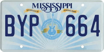 MS license plate BYP664