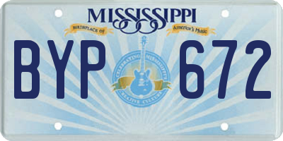 MS license plate BYP672