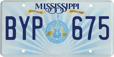 MS license plate BYP675