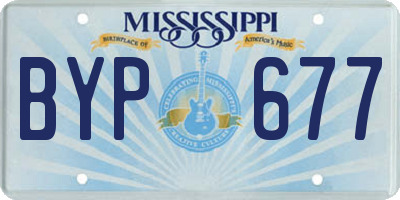 MS license plate BYP677