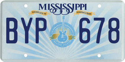 MS license plate BYP678