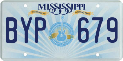 MS license plate BYP679