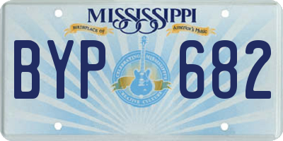 MS license plate BYP682