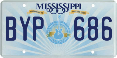 MS license plate BYP686