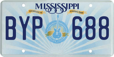 MS license plate BYP688