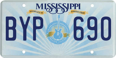 MS license plate BYP690
