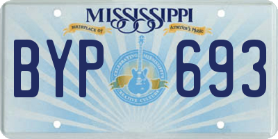 MS license plate BYP693