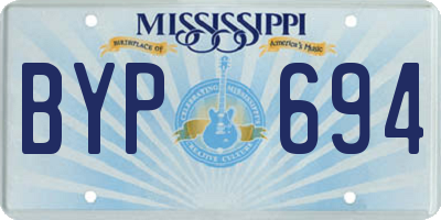 MS license plate BYP694