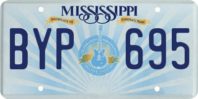 MS license plate BYP695