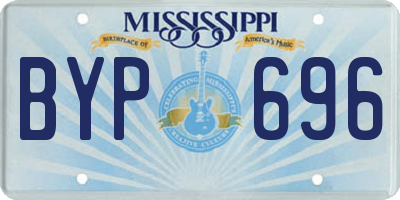 MS license plate BYP696