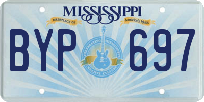 MS license plate BYP697