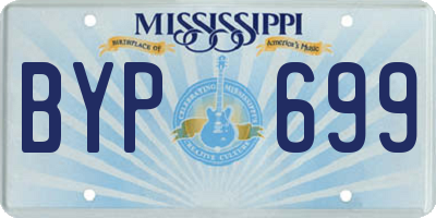 MS license plate BYP699