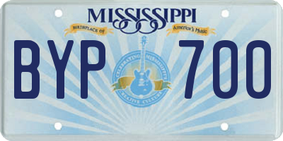 MS license plate BYP700