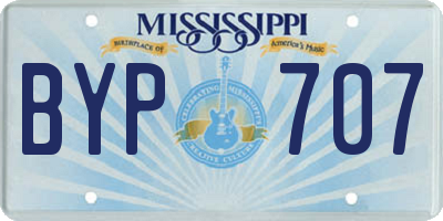 MS license plate BYP707