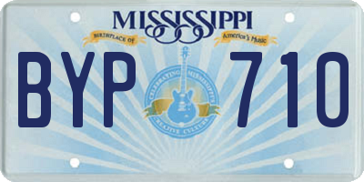 MS license plate BYP710