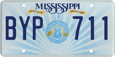 MS license plate BYP711