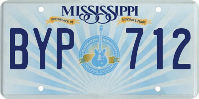 MS license plate BYP712