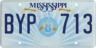 MS license plate BYP713