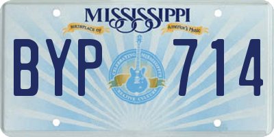 MS license plate BYP714