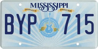 MS license plate BYP715