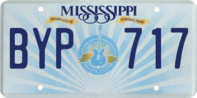 MS license plate BYP717