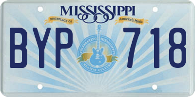 MS license plate BYP718