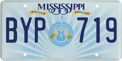 MS license plate BYP719