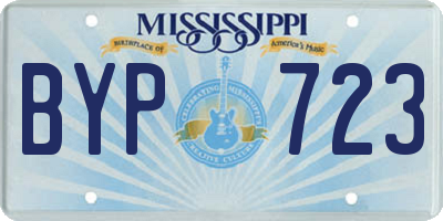 MS license plate BYP723