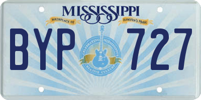 MS license plate BYP727