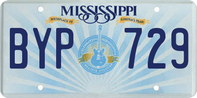 MS license plate BYP729