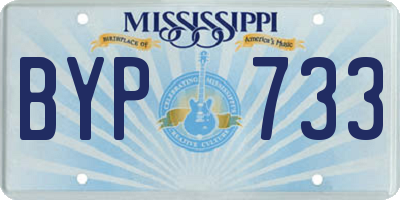 MS license plate BYP733