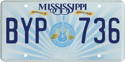 MS license plate BYP736