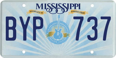 MS license plate BYP737