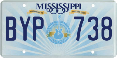 MS license plate BYP738