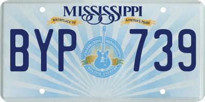 MS license plate BYP739