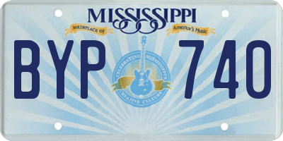 MS license plate BYP740
