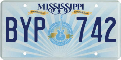 MS license plate BYP742