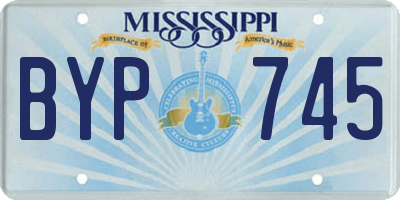 MS license plate BYP745