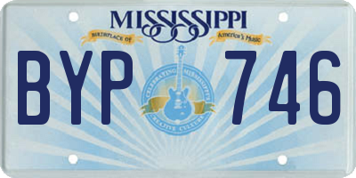 MS license plate BYP746