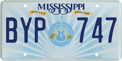 MS license plate BYP747