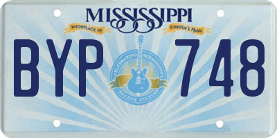 MS license plate BYP748