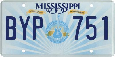 MS license plate BYP751