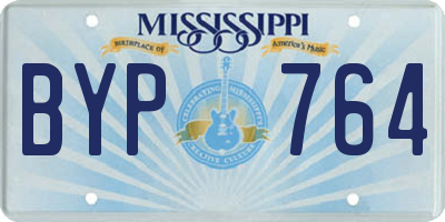 MS license plate BYP764