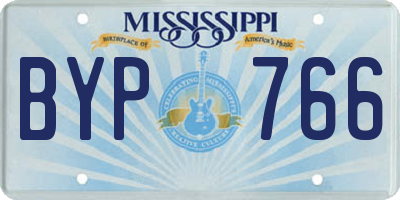 MS license plate BYP766