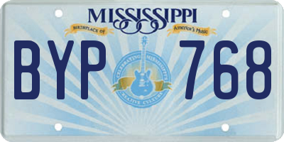 MS license plate BYP768