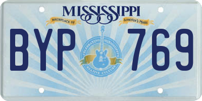 MS license plate BYP769