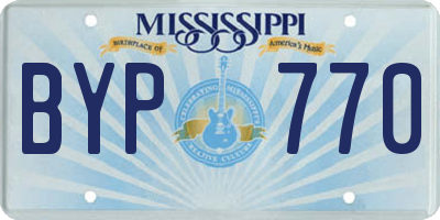 MS license plate BYP770