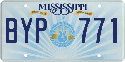 MS license plate BYP771