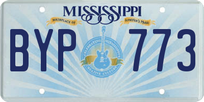 MS license plate BYP773
