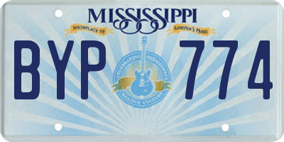 MS license plate BYP774